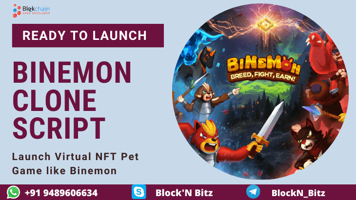 Binemon Clone Script to Launch Virtual NFT Pet Game like Binemon