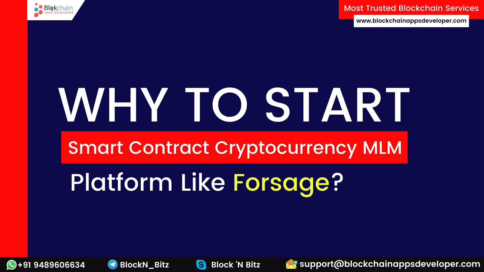 WHY TO START SMART CONTRACT BASED CRYPTOCURRENCY MLM BUSINESS LIKE FORSAGE?
