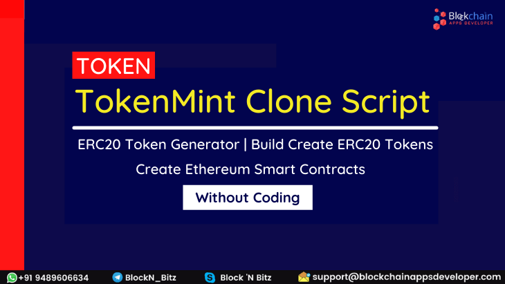 TokenMint Clone Script To Build Your Own ERC20 Token Generator Platform Instantly!